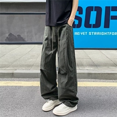秋冬季新款工装裤复古做旧设计感阔腿直筒休闲裤男装7912P60，男装工装外套，星座410-2