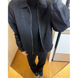 黑色短款刺绣cleanfit外套男女美式痞帅设计感小众春秋季夹克图片