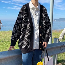 毛衣男冬季韩版潮流宽松毛衣开衫外套M36P45，男装针织衫/毛衣，星座1116-2