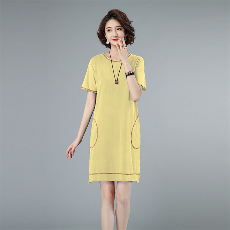 2024夏款新款拼接大码女装连衣裙3202款,女装连衣裙,秋牧寒烟