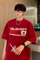 港风条纹印花设计短袖T恤男DT77779P18块特价控38：供抖音视频，男装T恤，星座227-7