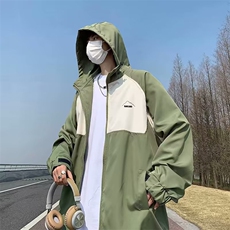 夹克男韩版潮流拼色字母连帽2023春秋新款ins宽松外套W4743-P53，男装夹克，星座412-2