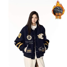 1506-1/GM440/P81新款夹棉棒球棉衣男女韩系休闲百搭棉服外套，男装棉衣，星座1506A