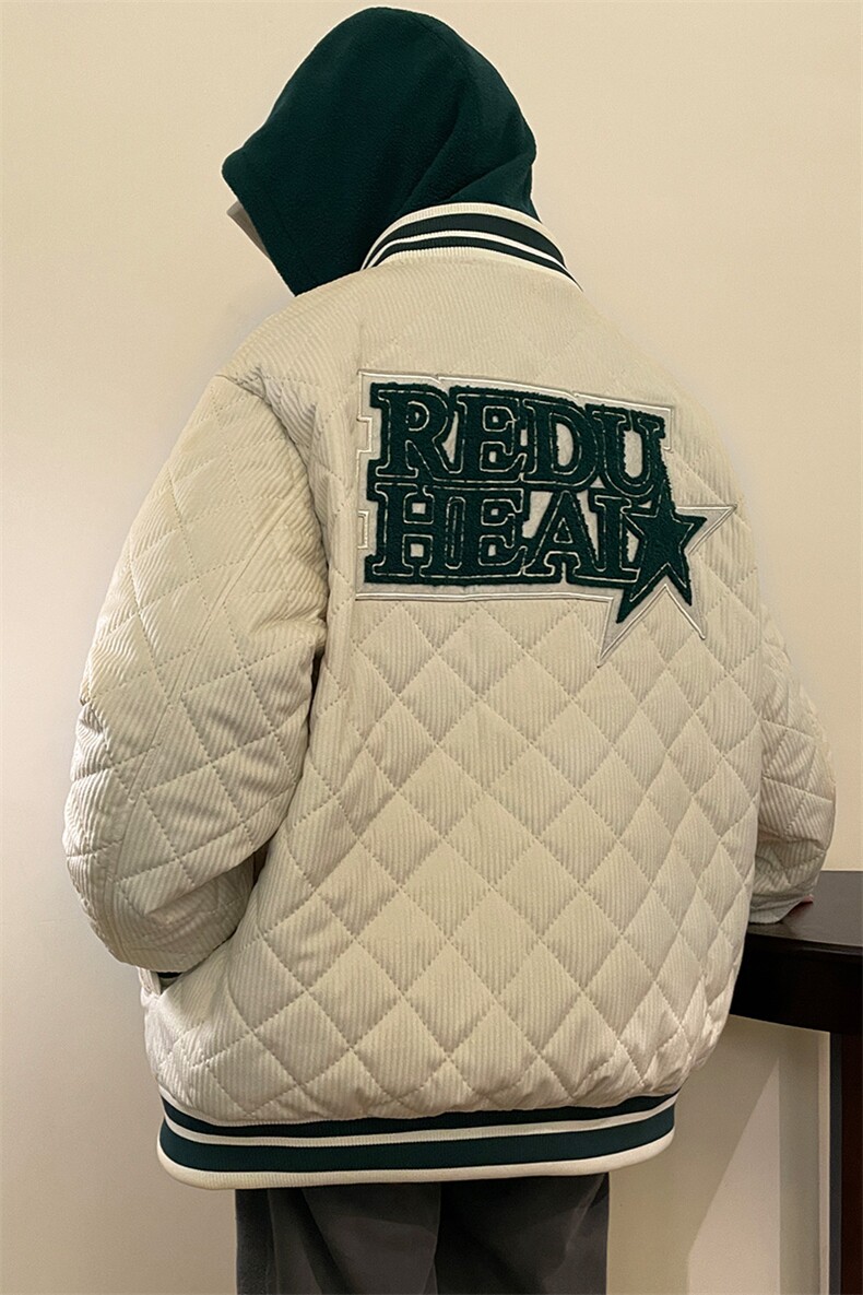 冬款加棉简约毛巾绣棉服潮假两件连帽外套男士8135-P140控价178,男装棉衣,电商A441-1