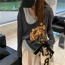 两件套毛衣，女装针织衫/毛衣，XTZ style