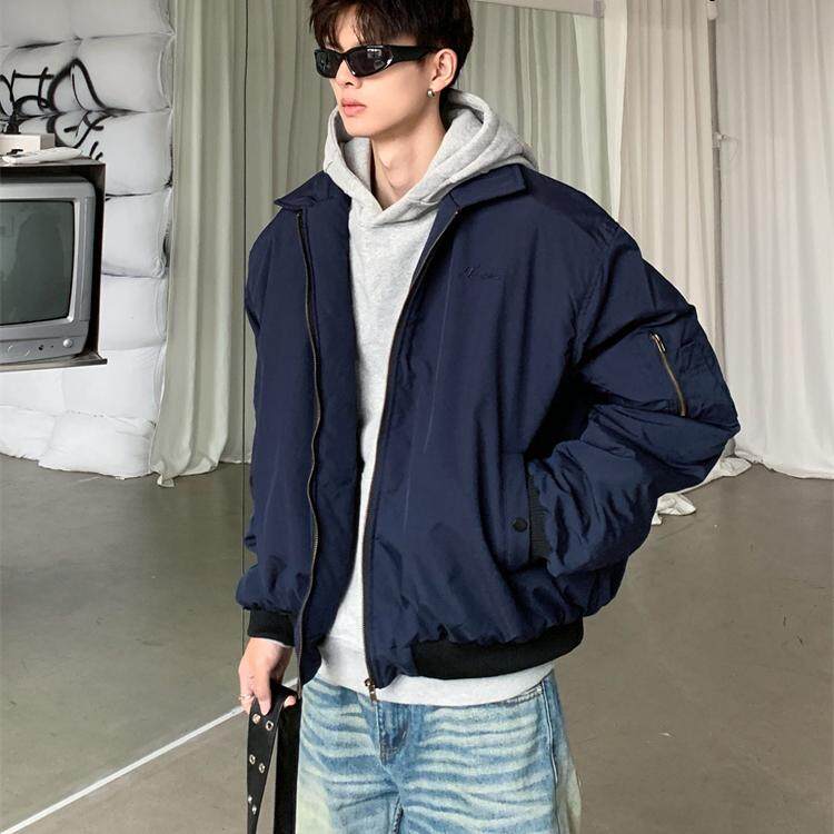美式ma1飞行员夹克外套男秋季高级感痞帅cleanfit短款翻领棒球服图片