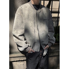 夹克男春季宽松百搭工装外套痞帅底特律pu机车上衣服JK54，男装夹克，星座1116A（原606A-3）