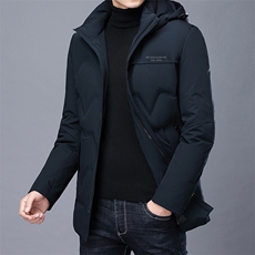 AN9379钱塘2020-3秋冬中年男士连帽羽绒服商务休闲男装外套P220，男装羽绒服，钱塘207-3