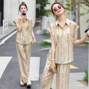 夏季穿搭时尚套装女2025夏装新款洋气减龄显瘦休闲百搭两件套潮图片