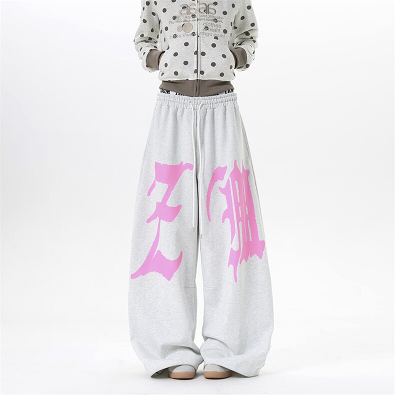 【现货】XZ1218BK3117特价P46美式大字母印花双腰头内裤边卫裤，男装休闲裤，星座1218（原611-3）