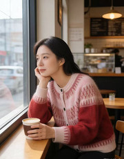 2025年秋季时尚百搭通勤简约休闲费尔岛提花开衫，女装羊毛衫，美轩羊绒