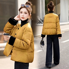 新中式复古国风羽绒服女2024冬季新款时尚气质拼接白鸭绒保暖外套，女装羽绒服，依如秀(原杭风阁)