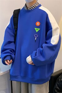秋季新款男ins潮牌圆领无帽设计感百搭2023新款衣服22306-53控78图片