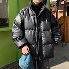 冬季棉衣男潮流时尚棉衣男港风皮棉衣外套MY8108-P125，男装棉衣，星座210-1