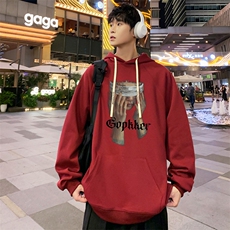 已注册港风重磅华棉得物抖音直播高品质宽松休闲连帽卫衣W5013P40，男装卫衣，电商C408(原B339-1)