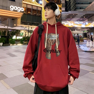 已注册港风重磅华棉得物抖音直播高品质宽松休闲连帽卫衣W5013P40图片