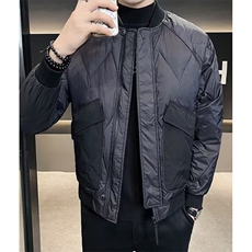 春秋季新款男士立领夹克简约修身棒球服高级工装口袋外套M615，男装夹克，星座1116A（原606A-3）