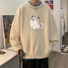 假两件毛衣男大码加绒针织衫男毛线衣M80358-P55加绒P70，男装针织衫/毛衣，电商A040