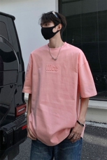1港风前后钢印字母设计潮大码M-5XL短袖T恤男DT77795特P28控48，男装T恤，星座226-2