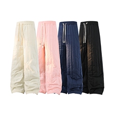 8XL-M加厚夹棉保暖长裤棉麻绗缝竖格休闲裤加棉棉裤K9111P68控88，男装棉衣，电商D206-1