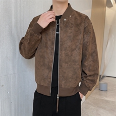 2025秋季新款现货皮衣男棒球领夹克外套DSA157B-J2569-P86，男装夹克，电商A157B