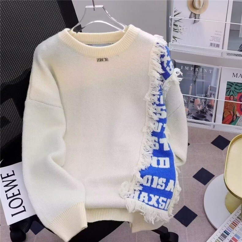 流行新款简约时尚百搭潮流宽松圆领拼色设计感针织衫毛衣MA314,男装针织衫/毛衣,星座1116A（原606A-3）