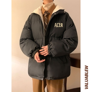 2026新款胶带宽松大码百搭加绒加厚高街棉衣MR9035-p88控118图片