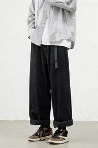 新款卡扣水洗工装休闲裤大码M~5XL XZ604-KG60-P50控68图片