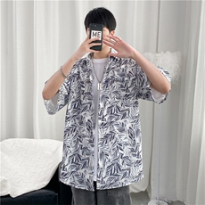 短袖衬衫春款男港风潮流C1186P26，男装衬衫，星座1116-2