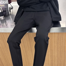 秋冬男士休闲裤轻熟韩版修身弹力男裤常规素版毛呢西裤688/P58，男装休闲裤，星座1412-2