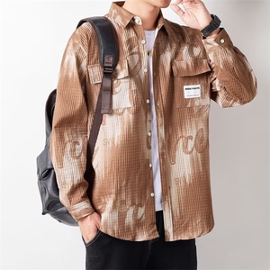 1506-1/C5361/P40新款衬衫男宽松小众设计感上衣男生潮流百搭休闲图片