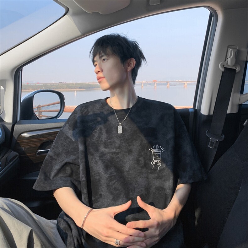 T2601P40控58刺绣扎染高品质高克重T恤男,男装T恤,电商B205
