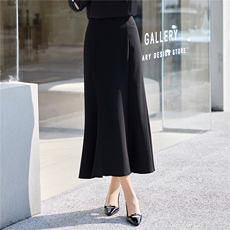 BAO现货2026春秋新款时尚简约百搭高腰显瘦通勤气质中长款半身裙，女装半身裙，时尚俏佳人