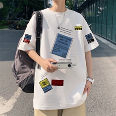 ！2022夏季男士潮牌华夫格短袖T恤百搭半袖TXH229P28，男装T恤，电商B220