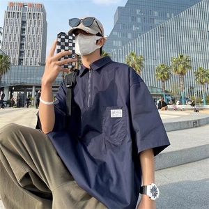 潮流夹克潮男休闲短袖时尚外套QK614P30图片