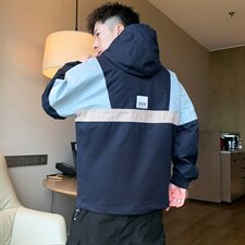 秋季新款夹克男士套头连帽外套潮流上衣休闲男装衣服DS860T，男装夹克，电商A102