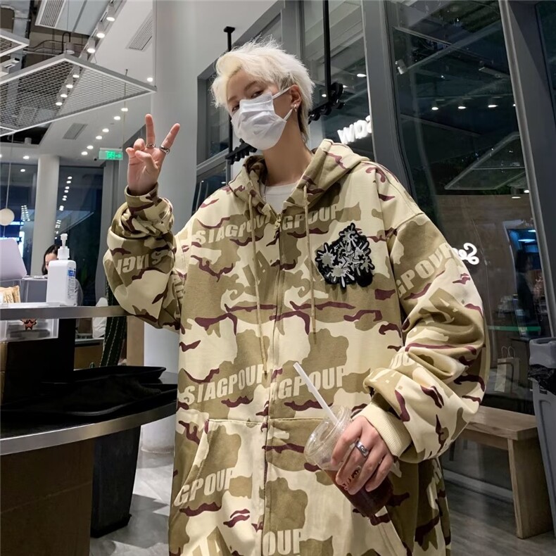 卫衣男潮ins港风潮流迷彩Y8035P55,男装卫衣,星座1116-2