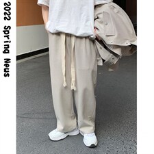 现货！2025春装大麻绳休闲裤男宽松立体裁剪阔腿裤KZ301P68控78，男装休闲裤，星座517A-1