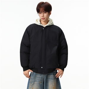 新款冬季大码羽绒棉服棉袄连帽假两件韩版宽松外套A436-2583-P95图片