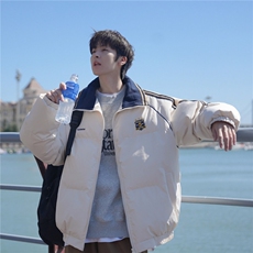 美式棉服男冬季加厚青少年面包服2025新款男生棉衣外套，男装棉衣，星座1210-1