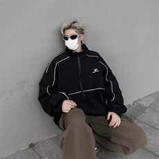 棒球服夹克男士韩版潮流宽松百搭帅气2024秋冬ins外套W6203-P57，男装夹克，星座412-2