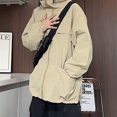 JK175/P65秋装新款个设计感性暗格纹夹克男潮休闲宽松外套上衣，男装夹克，电商基地A050
