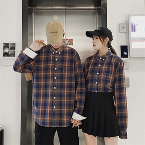 男士时尚四色格子长袖衬衣休闲衬衫228-CS32-P20图片