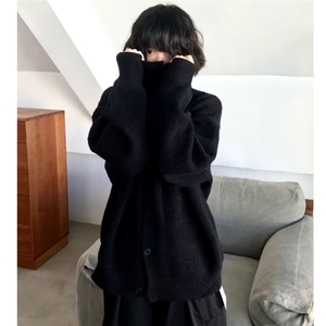 开衫毛衣男女秋冬美式慵懒休闲宽松情侣针织衫FMY23图片