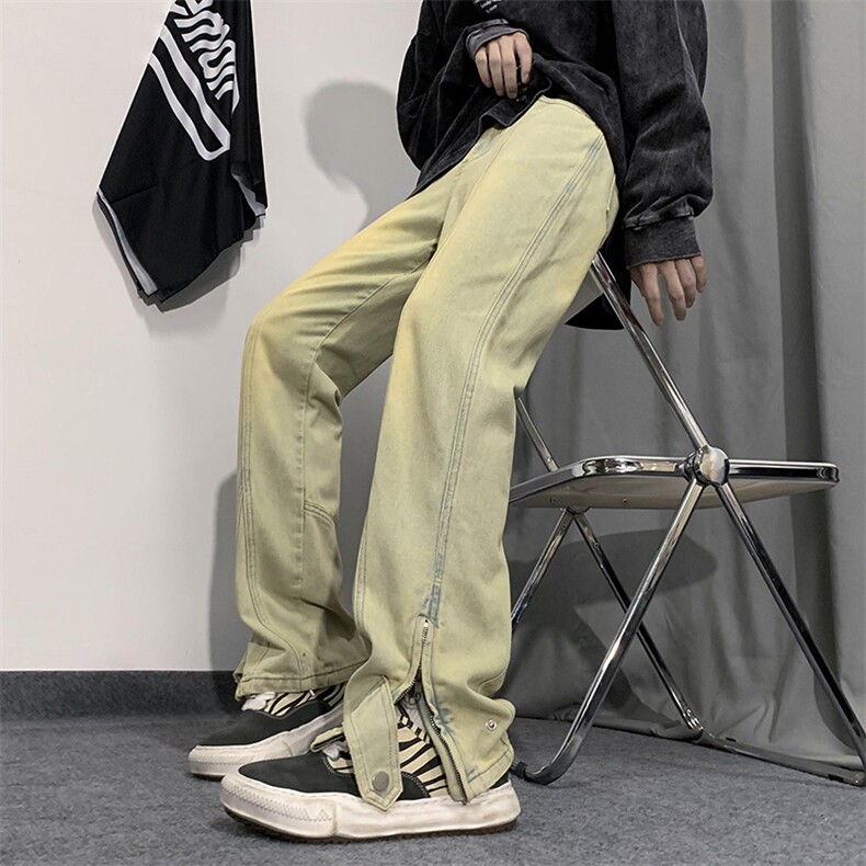 B2212023秋冬美式ins高街小众拉链牛仔裤LK22042-P60控78,男装牛仔裤,电商B221
