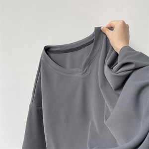 8XL-M冰丝凉感短袖T恤夏季大码V领垂感五分半袖体恤衫DX1206/P35图片