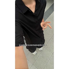 特批25数据冰丝短袖衬衫简约纯色休闲短袖痞帅白色衬衣DX956，男装T恤，电商A128
