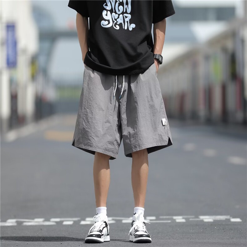 夏季大码ins美式高街潮流篮球短裤男五分运动冲锋裤DK051-P28,男装休闲裤,星座308B-1