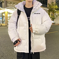 抖音得物品质深度库存三防面料假两件格子棉衣外套棉服66639特P85，男装棉衣，电商A486