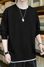 2022华夫格长袖卫衣学生圆领男潮牌宽松潮流百搭上衣W979-P27，男装卫衣，星座815-2